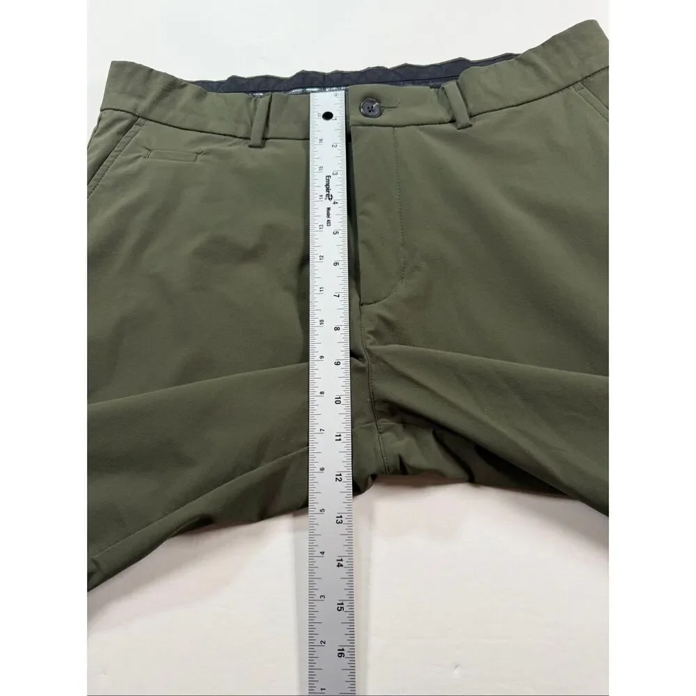 KJUS Ike Tailored Fit Golf Pants Men’s 35x32 Olive Green Stretch Performance